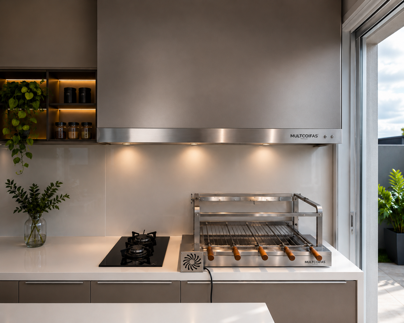Coifa Conjugada para Revestir — Acabamento em Inox